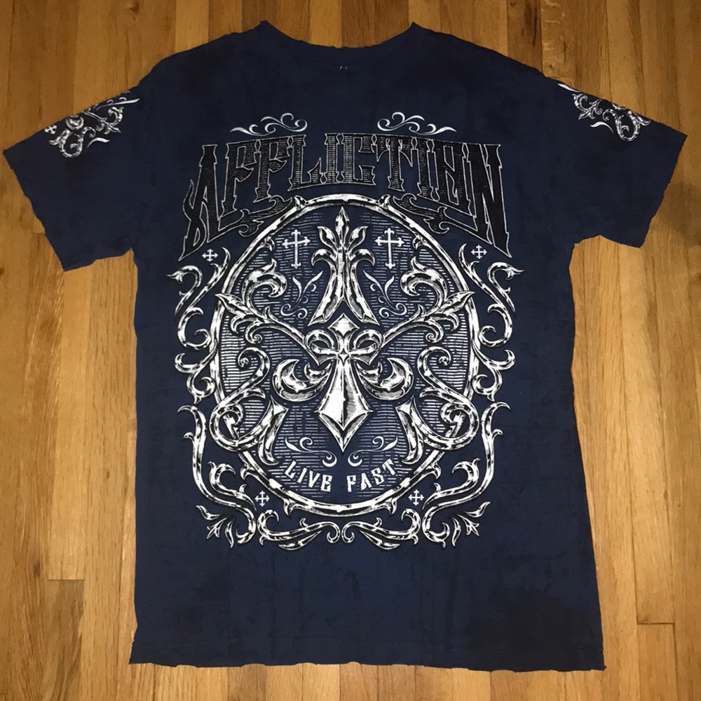 Affliction Blue Shirt